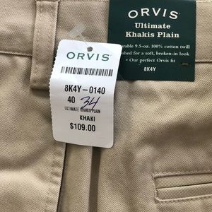 NWT Orvis Flat front Khaki
